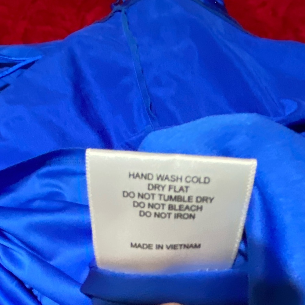 SZ 15 Like New Wore Once Beautiful Blue Subtle Sequins beautiful detail Vibrant! - Picture 14 of 16